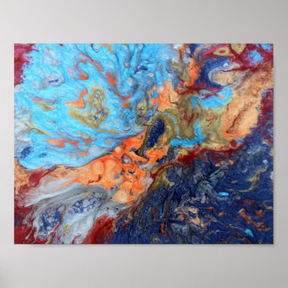 Kosmischer Marmor Poster