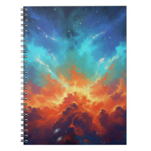 Kosmischer Nebel Abstrakt Galaxie Weltraum Kunst Notizblock