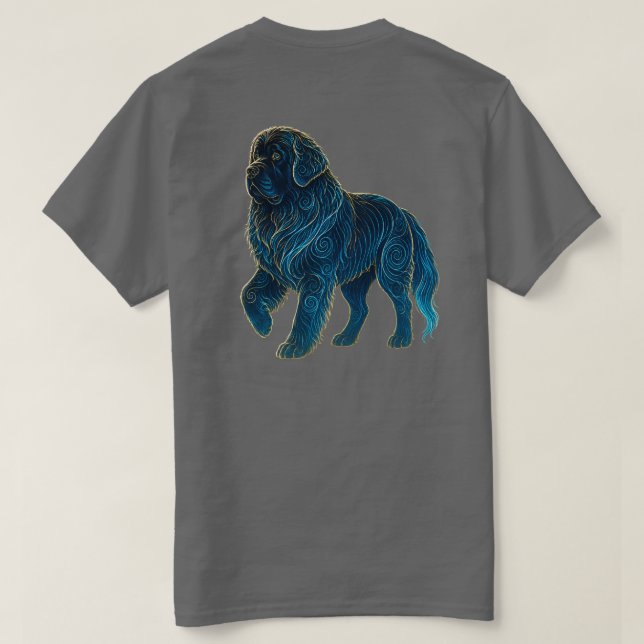 Kosmischer Neufundländer T-Shirt (Design Rückseite)