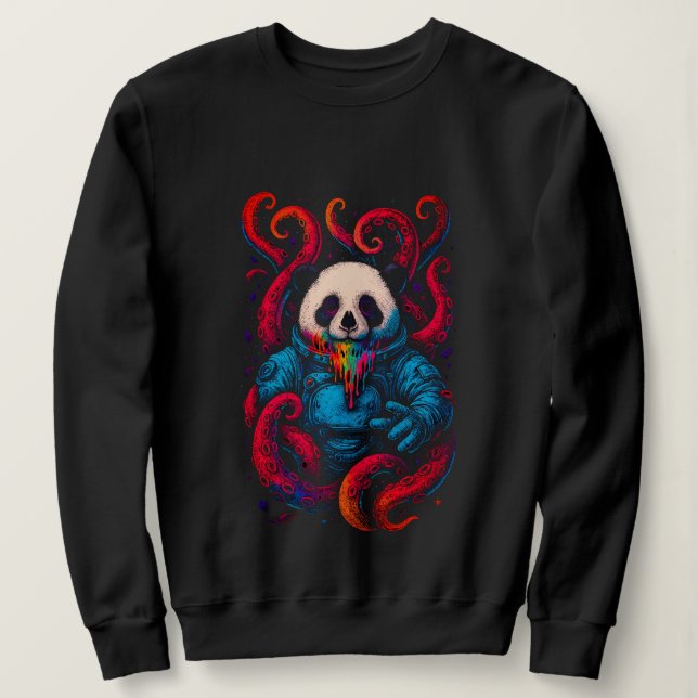 Kosmischer Panda Kraken Sweatshirt (Design vorne)