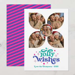Kosmischer Pop Retro Foto Collage Weihnachten