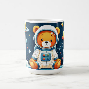 Kosmischer Porzellan-Astronaut-Bär Kaffeetasse