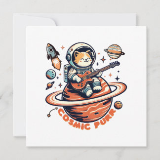 Kosmischer Purr - Astro-Gitarrist Katze