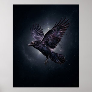 Kosmischer Raben Stern Leere Poster
