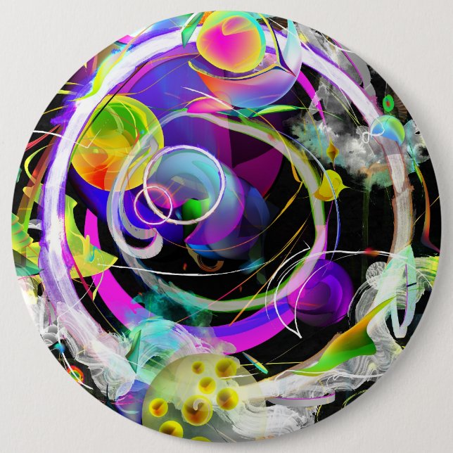 Kosmischer Reise-Knopf Button (Vorderseite)