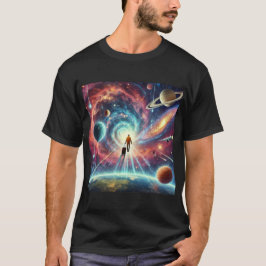 Kosmischer Reisender im Weltraum T-Shirt