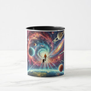 Kosmischer Reisender im Weltraum Tasse