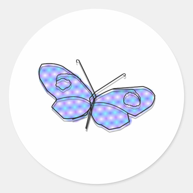 Kosmischer Schmetterling Runder Aufkleber (Vorderseite)