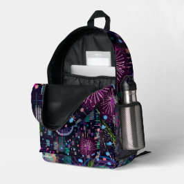 Kosmischer Schneesturm: Abstrakte Maximalismus-Kun Bedruckter Rucksack