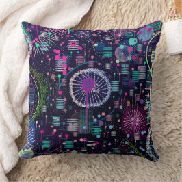 Kosmischer Schneesturm: Abstrakte Maximalismus-Kun Kissen