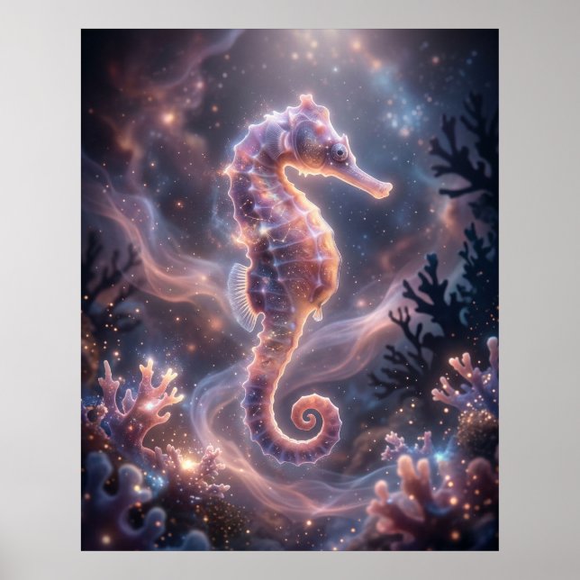 Kosmischer Seepferdchen-Nebelriff Poster (Vorne)