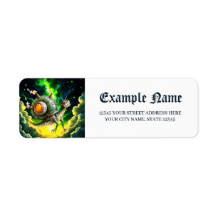 Kosmischer Steampunk-Schnecken-Vogel – Neon-Traum-