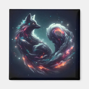 Kosmischer Sternenlicht-Fuchs-Geist-Fantasie-Tier Magnet