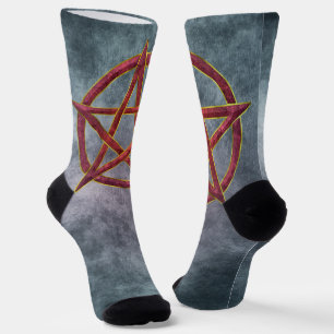 Kosmischer Tanz: Garnet Pentagram Socken