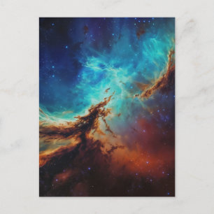 Kosmischer Tanz - Malerischer Stil Weltraumkunst Postkarte