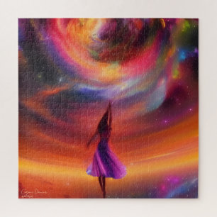 Kosmischer Tänzer - AI Fantasy Digital Kunst Druck