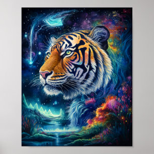Kosmischer Tiger Poster
