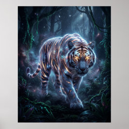 Kosmischer Tigernebel-Dschungel Poster