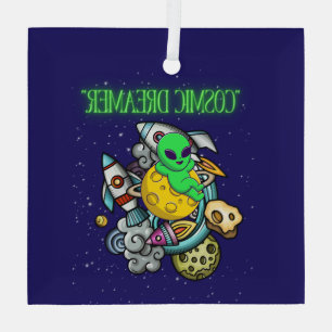 kosmischer Träumer Ornament Aus Glas