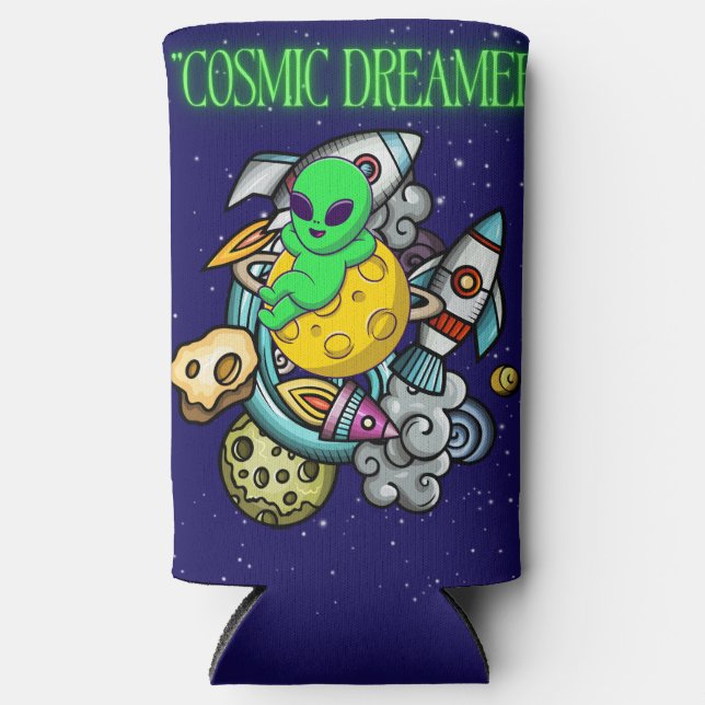 kosmischer Träumer Selters Dosenkühler (Vorderseite)