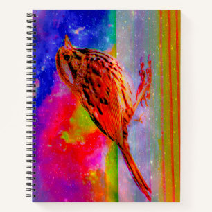 Kosmischer Vogeltraumlandschaft-Kunstprint" Notizbuch
