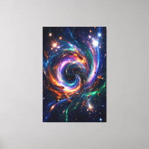 Kosmischer Vortex-Nexus – Abstrakter Raumleinwandd Leinwanddruck