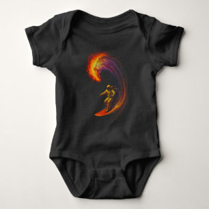 Kosmischer Wellenreiter Baby Strampler