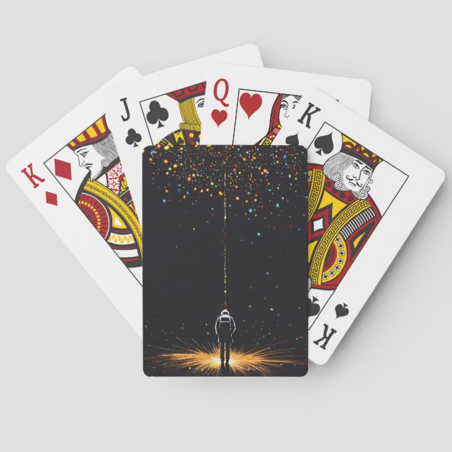 Kosmischer Weltraum-Spielkarten Spielkarten (Rückseite)