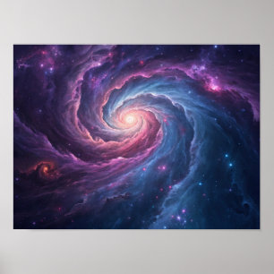 Kosmischer Whirlpool: Ein wirbelnder Nebel der Ste Poster