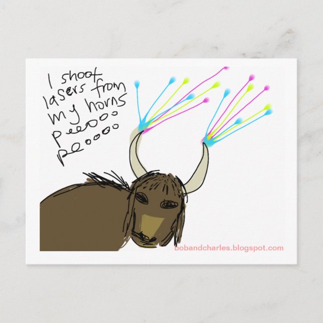 Kosmischer Yak #3 Postkarte (Vorderseite)