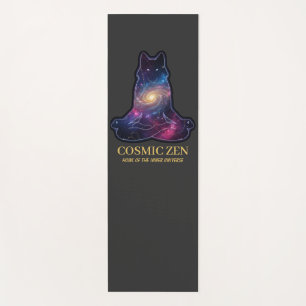 Kosmischer Zen Wolf – meditierendes Galaxie-Kraftt Yogamatte