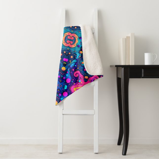 Kosmisches abstraktes Muster-Decke Sherpadecke (Beispiel)
