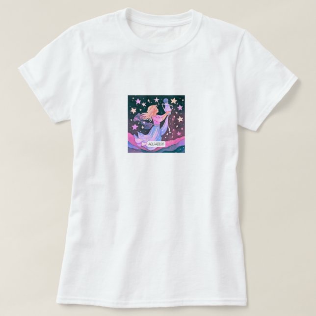 Kosmisches Aquarius T-Shirt (Design vorne)