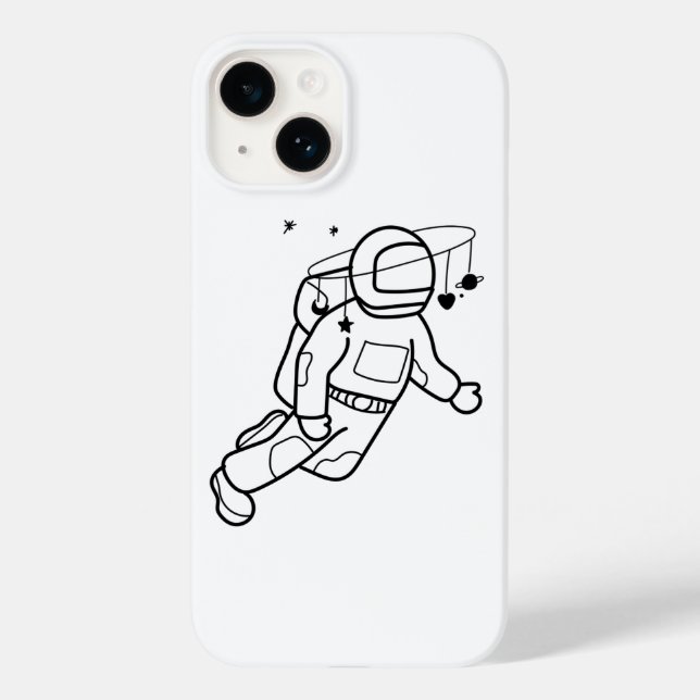 Kosmisches Astronautenabenteuer Case-Mate iPhone 14 Hülle (Rückseite)