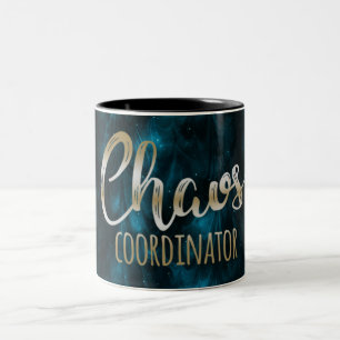 Kosmisches Blaues Chaos Koordinator Tasse