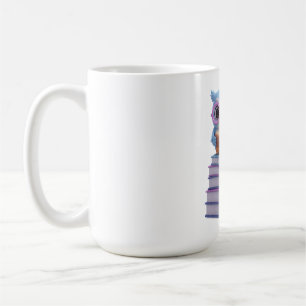 Kosmisches Buch-Uhu Kaffeetasse