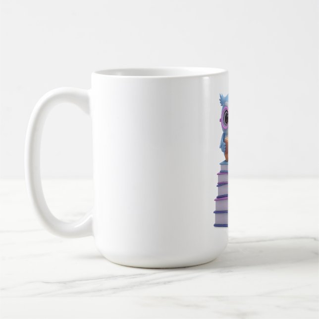 Kosmisches Buch-Uhu Kaffeetasse (Links)