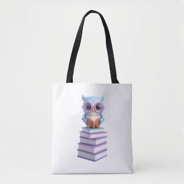 Kosmisches Buch-Uhu Tasche (Vorderseite)