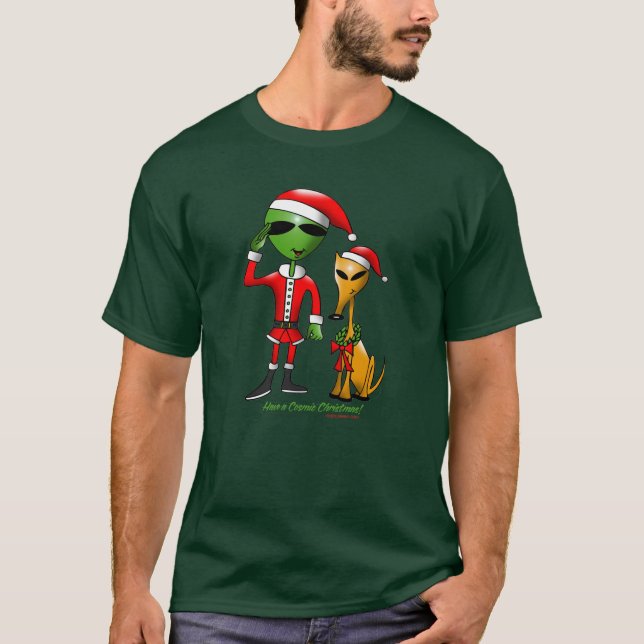 Kosmisches Dunkelheits-Kleid des Weihnachten2 T-Shirt (Vorderseite)