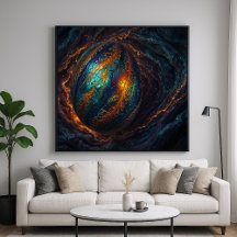 Kosmisches Ei - Abstraktes mystisches Design
