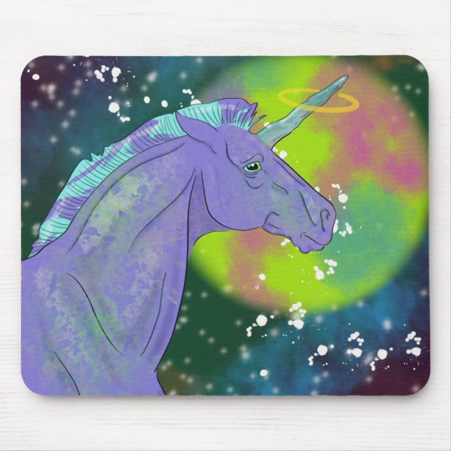 Kosmisches Einhorn 10 Mousepad (Vorne)