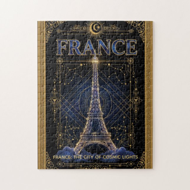 Kosmisches Frankreich Eiffelturm Himmels Kunst (Vertikal)