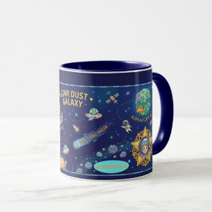 Kosmisches Galaxie Sternenstaub Karte Kinder Abent Tasse