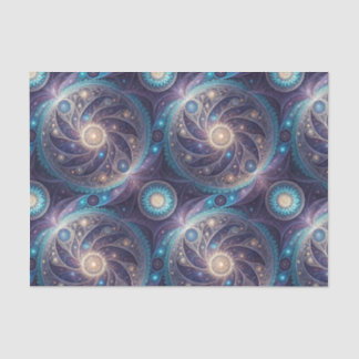 Kosmisches Galaxien-Spiral-Mandala-Designmuster Seidenpapier