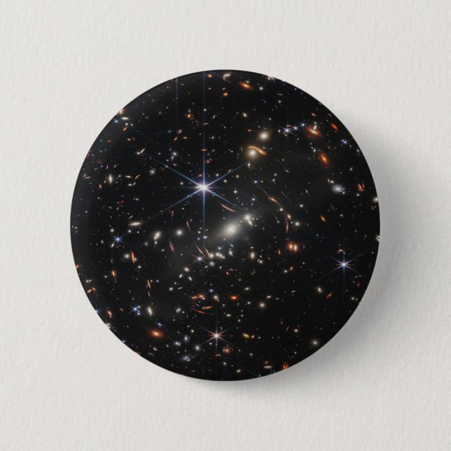 Kosmisches Galaxienhaufen-Tiefraum-Pinback-Button Button (Vorderseite)