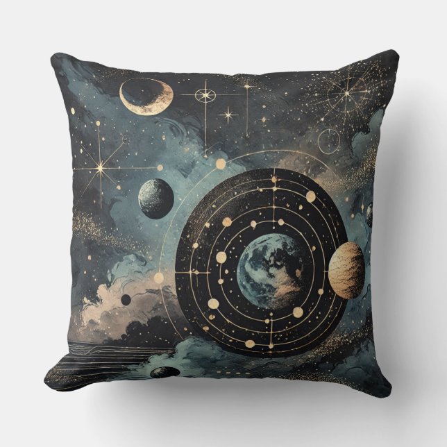 Kosmisches Galaxy Kissen - Celestial Elegante für  (Vorderseite)