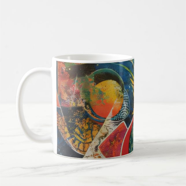 Kosmisches Garten-Abstraktkunst-Kaffeetasse Kaffeetasse (Links)