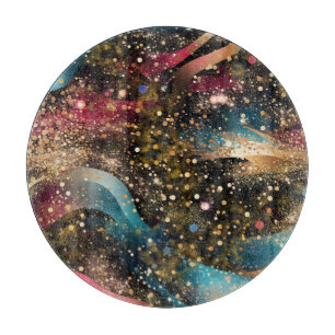 Kosmisches Goldstaub-All-Over-Print-Schürze Schneidebrett