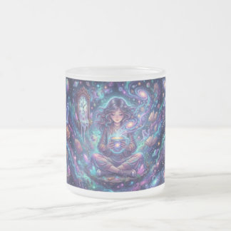 Kosmisches Göttinnen-Mug – Mystische Galaxien-Frau Mattglastasse