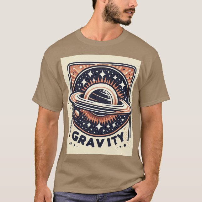 Kosmisches Gravity Emblem-T-Shirt T-Shirt (Vorderseite)